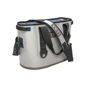 Yeti hopper in blue and grey
